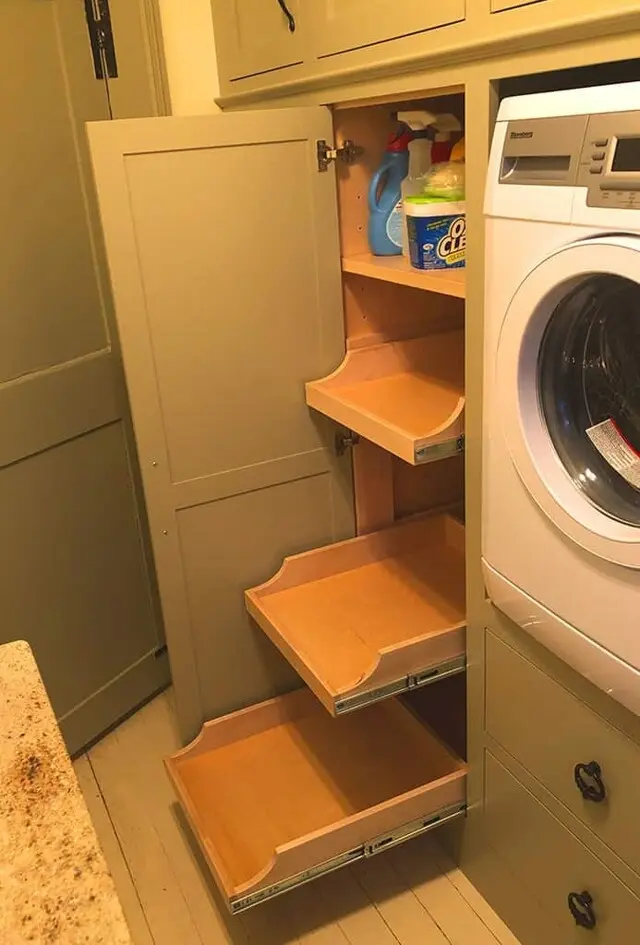 Laundry shelves